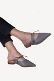 Slip On Mule Siciliana Ash Grey - oobashIndia