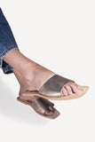 Square Toe Flat Mule Rose Gold - oobashIndia