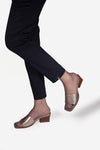 Square toe slip-on Mule Rose Gold - oobashIndia