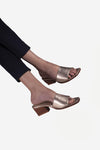 Square toe slip-on Mule Rose Gold - oobashIndia