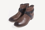 Elena Brown Flat Ankle Boot - oobashIndia