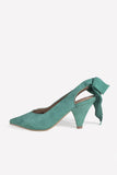 Sling Back Pump Olivia Emerald Green - oobashIndia