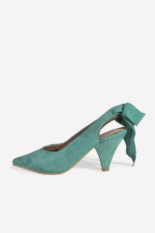Sling Back Pump Olivia Emerald Green - oobashIndia