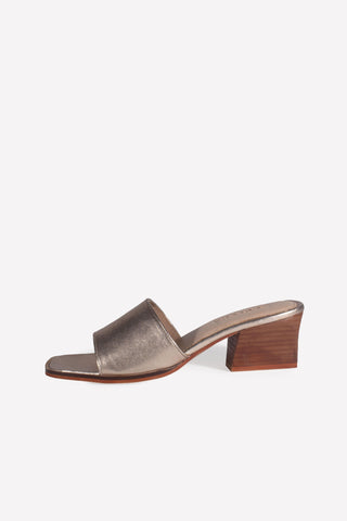 Square toe slip-on Mule Rose Gold - oobashIndia