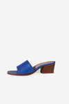 Square toe slip-on Mule Royal Blue - oobashIndia
