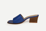 Square toe slip-on Mule Royal Blue - oobashIndia