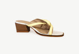 Square toe slip-on Mule Yellow - oobashIndia