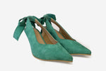 Sling Back Pump Olivia Emerald Green - oobashIndia