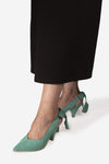 Sling Back Pump Olivia Emerald Green - oobashIndia