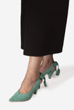 Sling Back Pump Olivia Emerald Green - oobashIndia