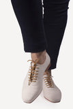 Lace up Flats Derby Shoe Natural - oobashIndia