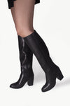 Delevinge Black Tall Boot - oobashIndia
