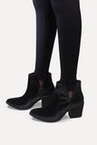 Tempa Black Ankle Boot - oobashIndia